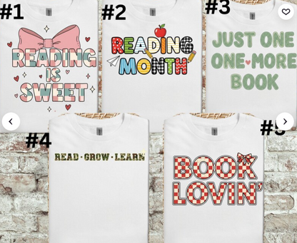 Reading Month Shirt Bundle for Teachers & Students | Personalized Reading Crew Shirts | Frog Bookish Classroom Set