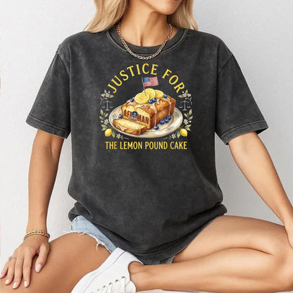 Funny Justice for Lemon Pound Cake Afroman US Flag Trendy T-Shirt