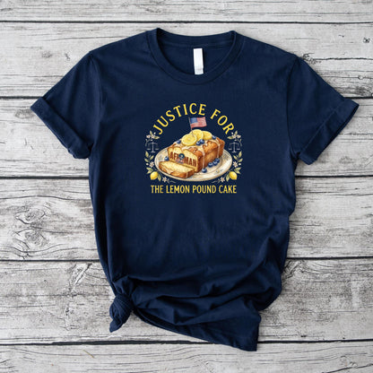 Funny Justice for Lemon Pound Cake Afroman US Flag Trendy T-Shirt