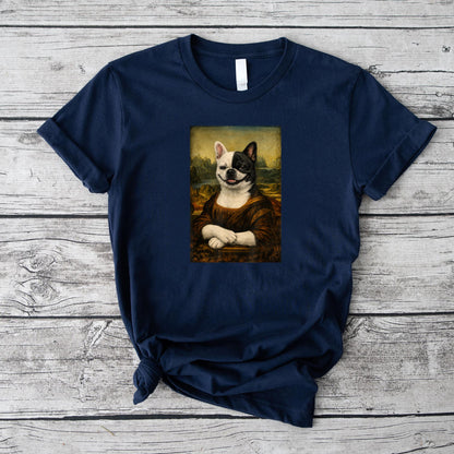 Funny Renaissance French Bulldog Painting Parody Mom Dad T-Shirt